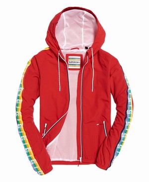 Superdry Rainbow SD-Windbreaker Női Kabát Piros | QLHRU4685